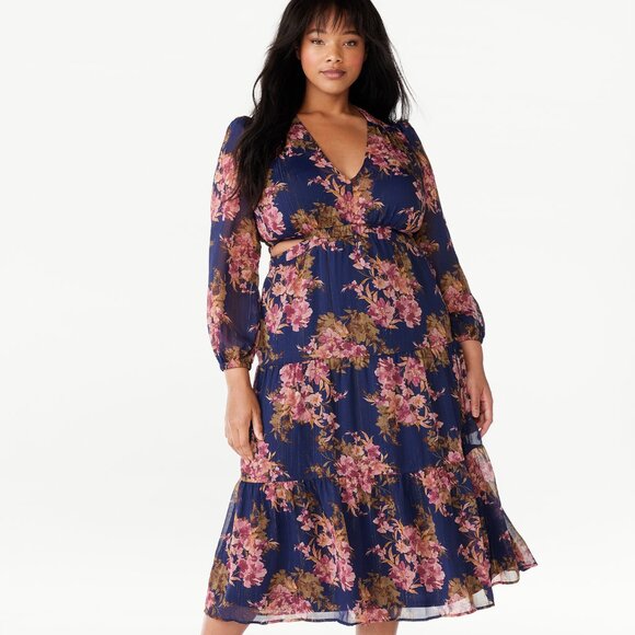 sofia by sofia vergara Dresses & Skirts - Sofia Jeans Women's Plus Size Cutout Maxi Dress with Long Sleeves NWT